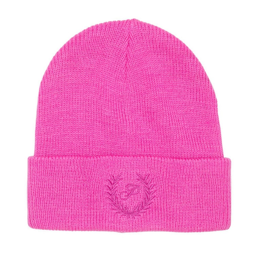 NWT Victoria's Secret PINK Rib Knit Beanie, Pink Berry - Picture 3 of 7